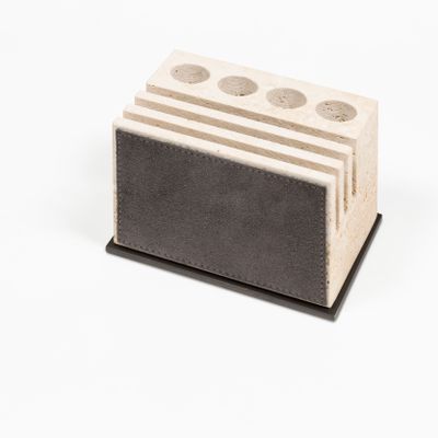 Office sets - LATINA MARBLE / LEATHER & MARBLE DESK SET - GIOBAGNARA