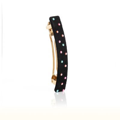 Hair accessories - NINO velvet leather and Swarovski® crystal clip - VALÉRIE VALENTINE