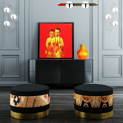 Ottomans - "Kabuki" Ottoman - KALARARA