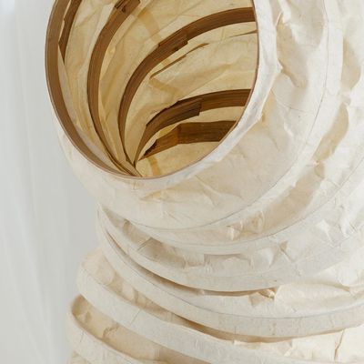 Decorative objects - Washable Paper Retractable Bamboo Ring Lamp - INDIGENOUS