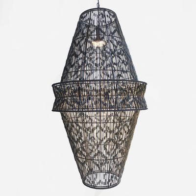 Design objects - HACIENDA CRAFTS Double Ikat Hanging Lamp - DESIGN PHILIPPINES HOME