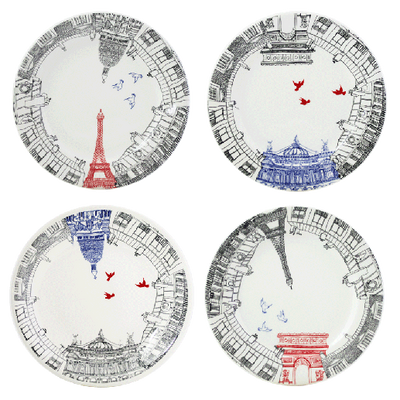 Everyday plates - Assorted dessert plates - Ca C'est Paris - GIEN
