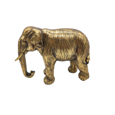 Decorative objects - GOLDEN ELEPHANT STATUE 28X11X20CM - EMDE