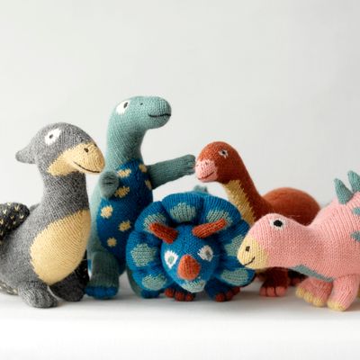 Gifts - DINOS. Alpaca knit stuffed animals. CE standards - SOL DE MAYO