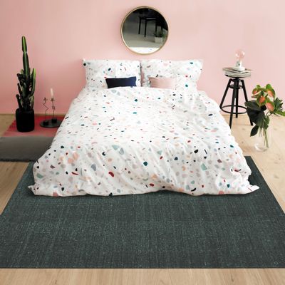 Tapis - TAPIS NUDE - Tapis en laine et coton vert foncé 160x230 - ALECTO