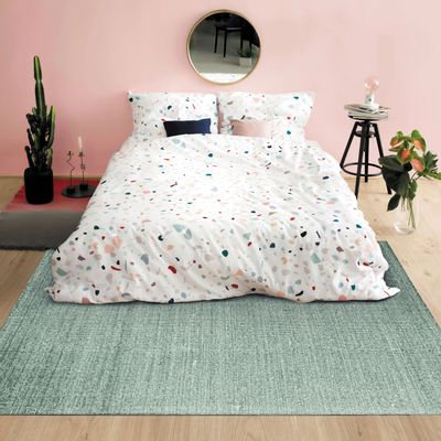Tapis - TAPIS NUDE - Tapis en laine et coton vert clair 160x230 - ALECTO