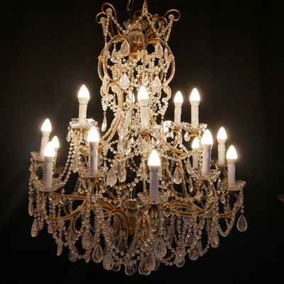Hotel bedrooms - CRYSTAL CHANDELIER, chandelier, candlestick, crystal candlestick, - L'ARTIGIANO DEL LAMPADARIO