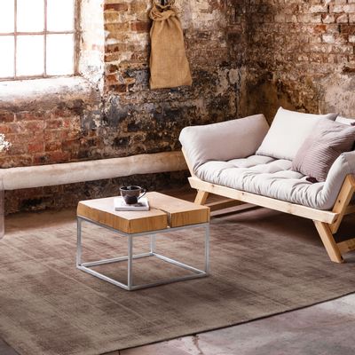 Rugs - SANTAL RUG - Mole grey velvet effect rug 160x230 - ALECTO