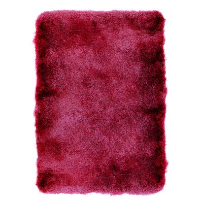 Tapis - TAPIS TOOSOFT - Tapis poils longs extra-doux rouge foncé 120x170 - ALECTO