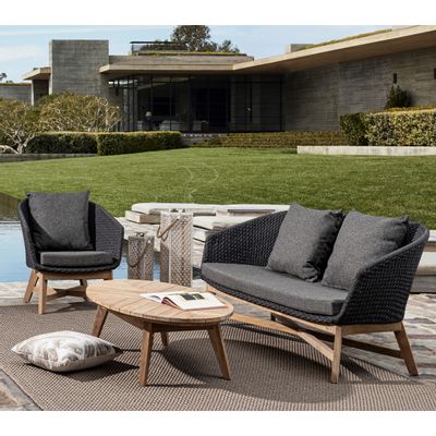 Sofas - COACHELLA CHARCOAL SOFA 2SEATS W-CUSH - BIZZOTTO ANDREA