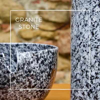 Céramique - Pierre de granit/glaçure en céramique. - EVA MUN