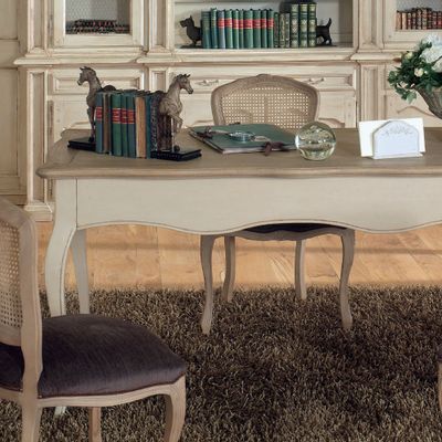 Secrétaires  - PR621 - Bureau provincial français avec 3 tiroirs et plateau en chêne - INTERIORS ITALIA