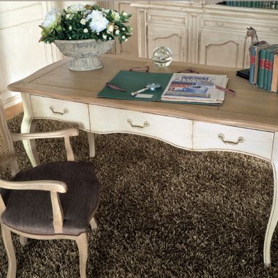 Secrétaires  - PR621 - Bureau provincial français avec 3 tiroirs et plateau en chêne - INTERIORS ITALIA