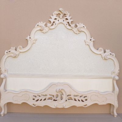 Beds - Brushed and Hand-painted French Provincial Beds - INTERIORS ITALIA