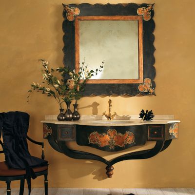 Chambres d'hôtels - Meuble de salle de bain classique, chic et décoré - INTERIORS ITALIA