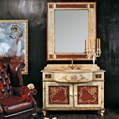 Chambres d'hôtels - Meuble de salle de bain classique, chic et décoré - INTERIORS ITALIA