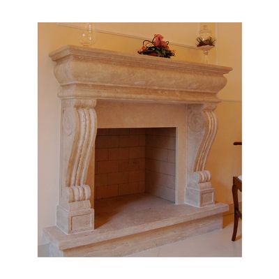 Fireplaces - Travertine fireplace  - TODINI SCULTURE