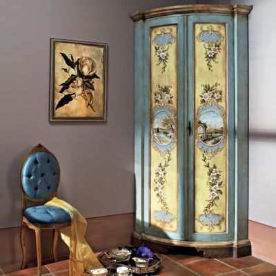 Armoires - Armoire d'angle laquée et peinte à la main - INTERIORS ITALIA