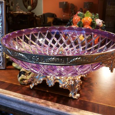 Design objects - Valet tray in crystal and bronze plated - OLYMPUS BRASS