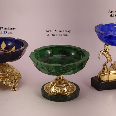 Design objects - Valet tray in crystal and bronze plated - OLYMPUS BRASS