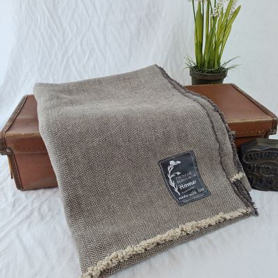 Throw blankets - Weighted Blanket - Herringbone Design - FERGUSON'S IRISH LINEN