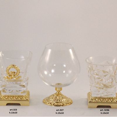 Glass - luxury glasses in plated bronze and crystal - OLYMPUS BRASS
