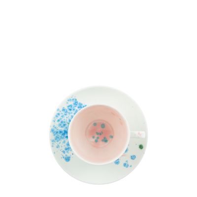Assiettes au quotidien - Tasse à thé et soucoupe 10cl Céleste - CORALLA MAIURI