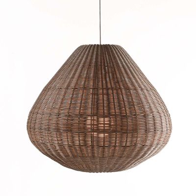 Outdoor hanging lights - RATTAN LAMPSHADE LOMI - CRISAL DECORACIÓN