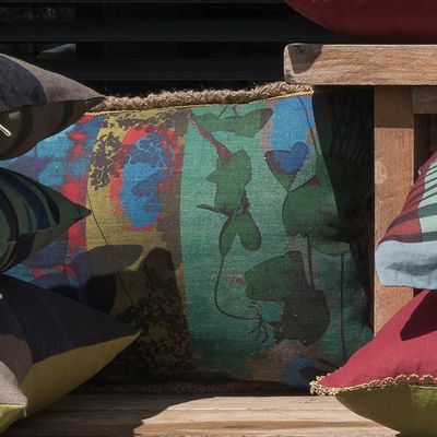 Fabric cushions - Clovers cushion cover - TRACES OF ME