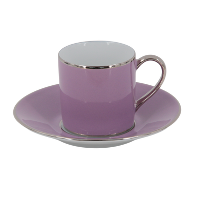 Mugs - Lilac Empire coffee cup & saucer (Sous le Soleil) - LEGLE