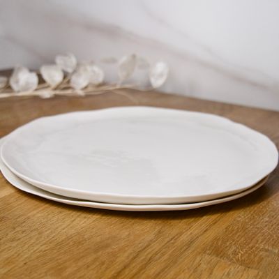 Céramique - SET DE VAISSELLE EN PORCELAINE BLANCHE POUR 2 - MAISON GALA