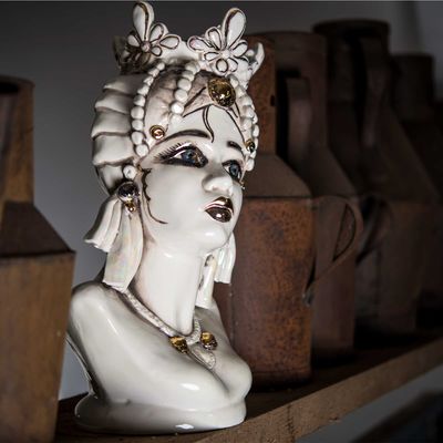 Ceramic - Moorish Heads Ceramic Decorative Object - ARTEFICE ATELIER