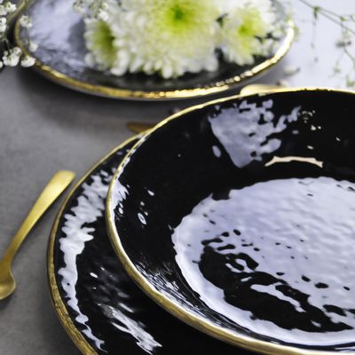 Pièces uniques - Preta Gold | Assiettes en céramique | Made in Italy - ARCUCCI CERAMICS