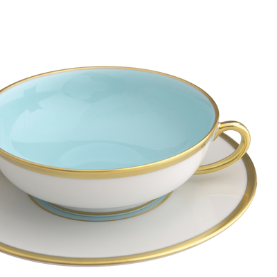 Mugs - Opal cream soup cup and saucer (Eclipse) - LEGLE