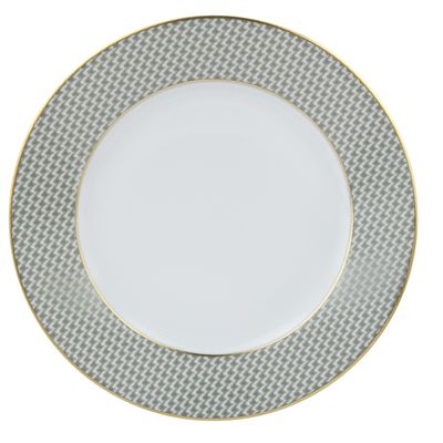 Assiettes de réception - Assiette diner gris souris (Collection Pied de Poule) - LEGLE