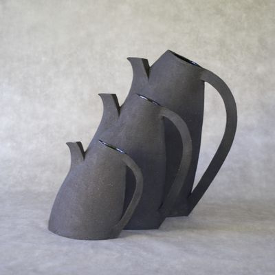 Café et thé - Pichet EMA Noir 400ml, 1200ml, 4000ml - ANNE KRIEG CERAMIQUE