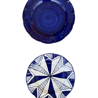 Kitchen utensils - Set of four hand-painted ceramic dinner plates diameter 26 cm - CERASELLA CERAMICHE