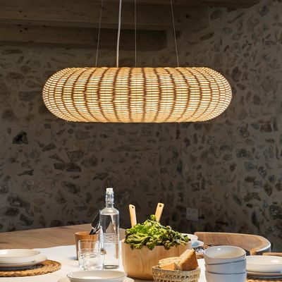 Hanging lights - NIUET XL hanging lamp in wicker - LUXCAMBRA