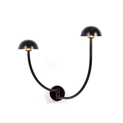 Appliques - CHAMPIGNON applique articulée en noir ou laiton satiné - LUXCAMBRA