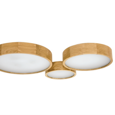 Ceiling lights - RONDO WOOD oak ceiling lamp - LUXCAMBRA