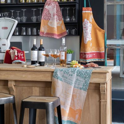 Tea towel - Red wines from France/Jacquard tea towel - COUCKE
