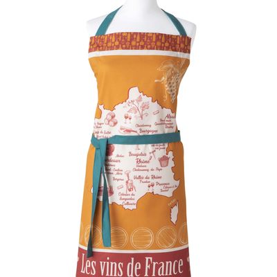 Linge d'office - Vins de France / Tablier imprimé - COUCKE