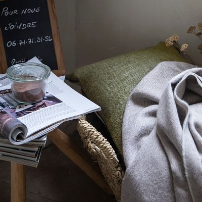 Fabric cushions - Voltaire Lichen - Cushion cover - ALEXANDRE TURPAULT