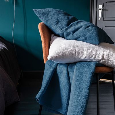 Bed linens - Blue Odyssey Poem - Bedspread and Cushion Cover - ESSIX