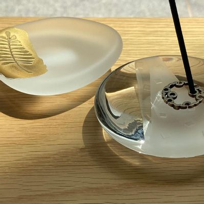 Christmas table settings - Silver Incense Holder Snow - SHOYEIDO INCENSE CO.