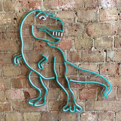 LED modules - 'DINOSAUR' GREEN NEON LED WALL MOUNTED SIGN - LOCOMOCEAN
