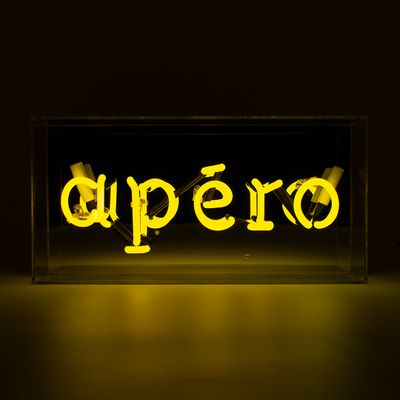 Table lamps - 'APÉRO' GLASS NEON SIGN - LOCOMOCEAN