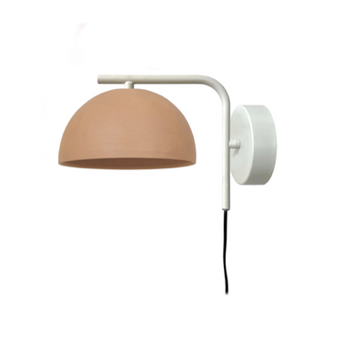 Wall lamps - ABSIS wall lamp in natural terracotta - LUXCAMBRA
