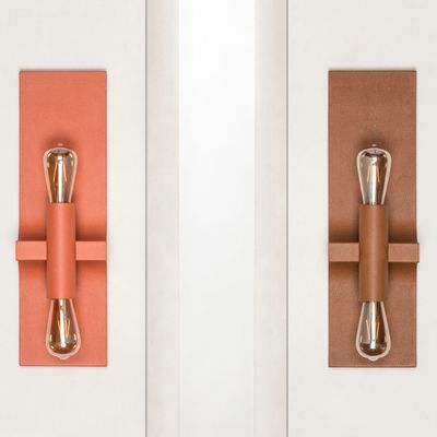 Design objects - WALCOTT TWIN LEATHER WALL LAMP - GIOBAGNARA