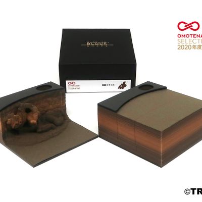 Stationery - SHAPE Clay figurine with clasping hands - OMOSHIROI BLOCK